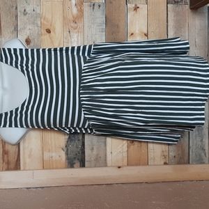 Isabel Maternity sleeveless green and white stripe top Size XL